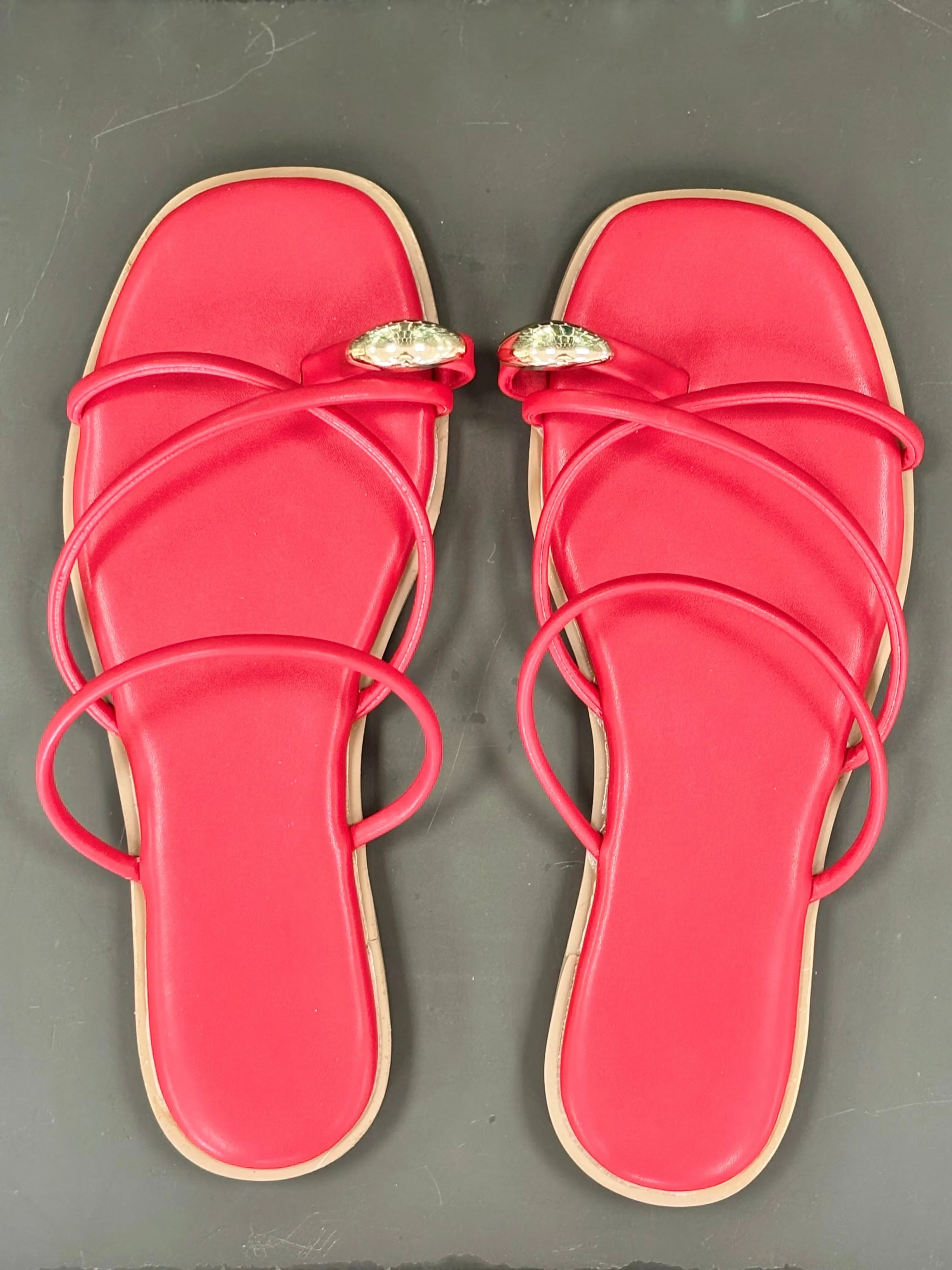 Golden Toe Strappy Sandal