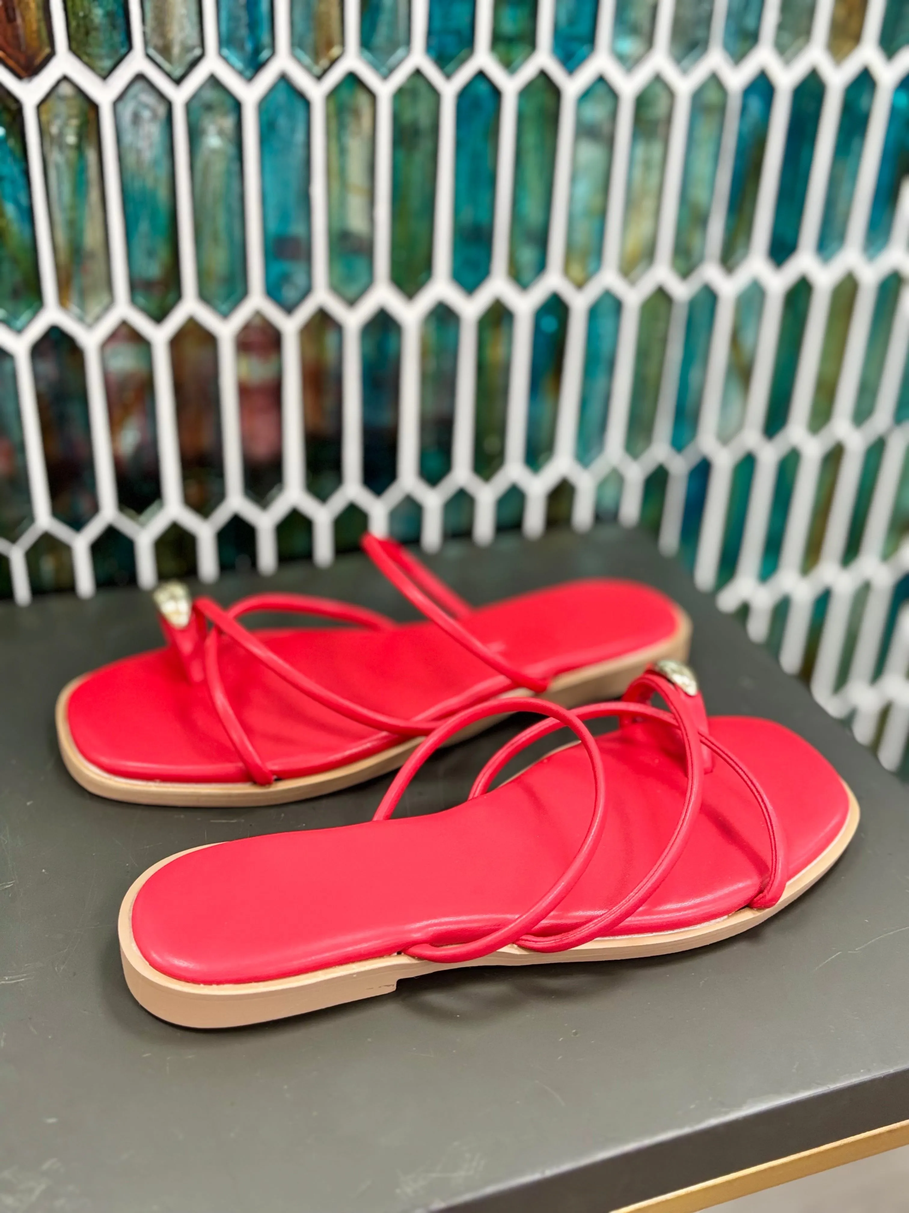 Golden Toe Strappy Sandal