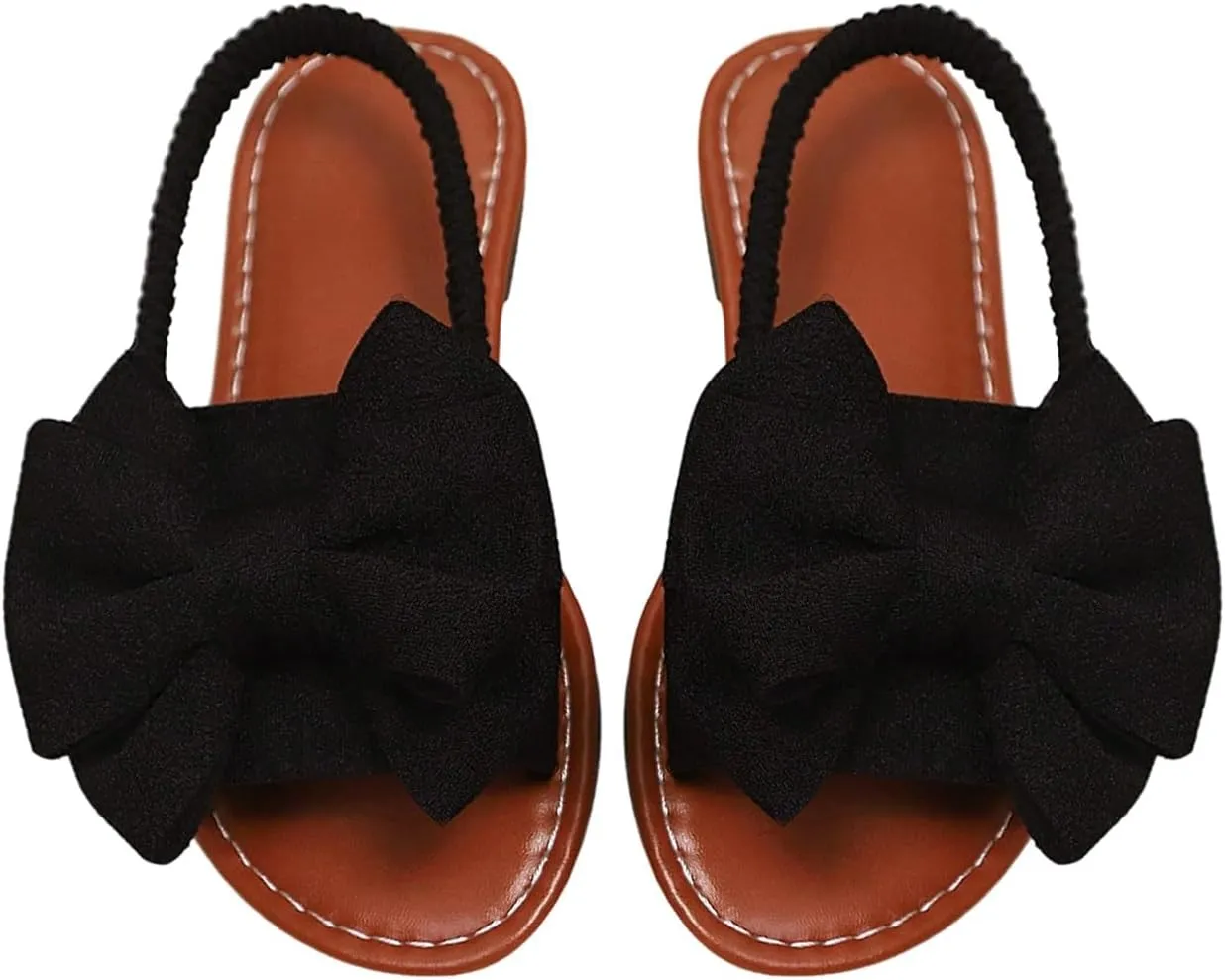 GORGLITTER Girl's Bow Sandals Dressy Ankle Strap Open Toe Cute Summer Wedding Beach Sandals