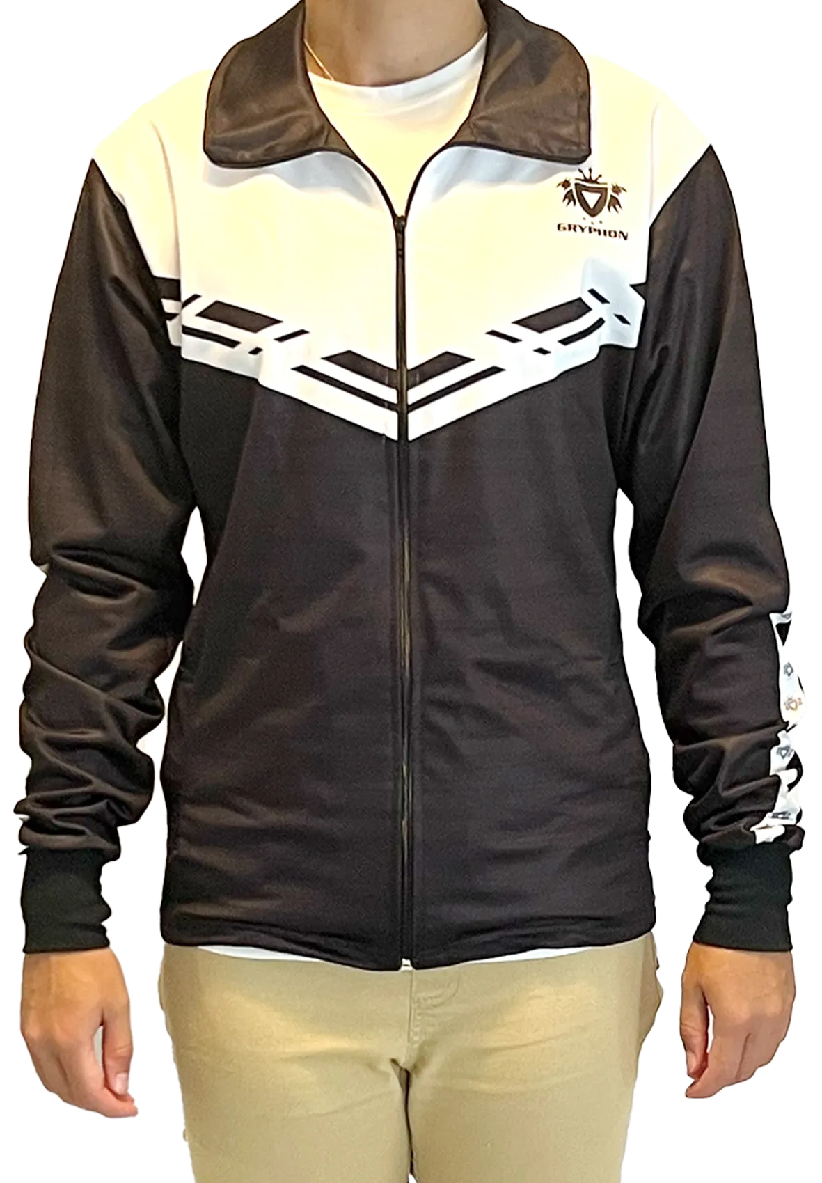 GRYPHON Trainer Ladies Track Top Black/White 2023