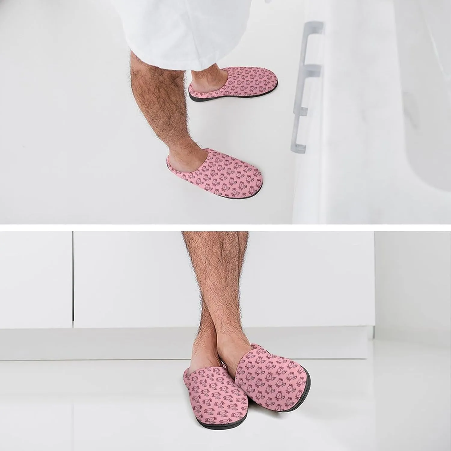 Halloween House Slippers For Woman Mens Memory Foam Bedroom Slippers Indoor Outdoor Slip-On Shoes Funny Fall Slippers