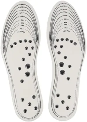 Health Enhancing Memory Foam Insoles Magnets Foot Care Pads for Arch Support Acupressure and Boost