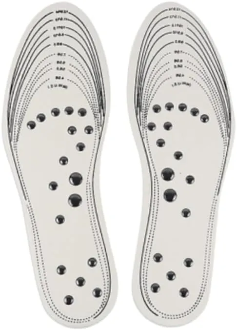 Health Enhancing Memory Foam Insoles Magnets Foot Care Pads for Arch Support Acupressure and Boost