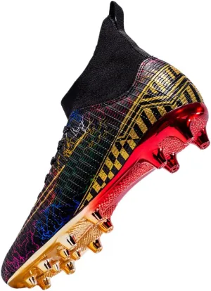 HESBITEUL Soccer Cleats for Mens Womens Youth FG Football Boots Outdoor Breathable Training Sneaker Shoes