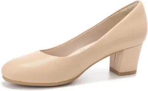HHTCAL 2 inch Low Block Heel Pumps for Women Round Closed Toe Chunky Heels Comfortable Dress Shoes Office Work Formal