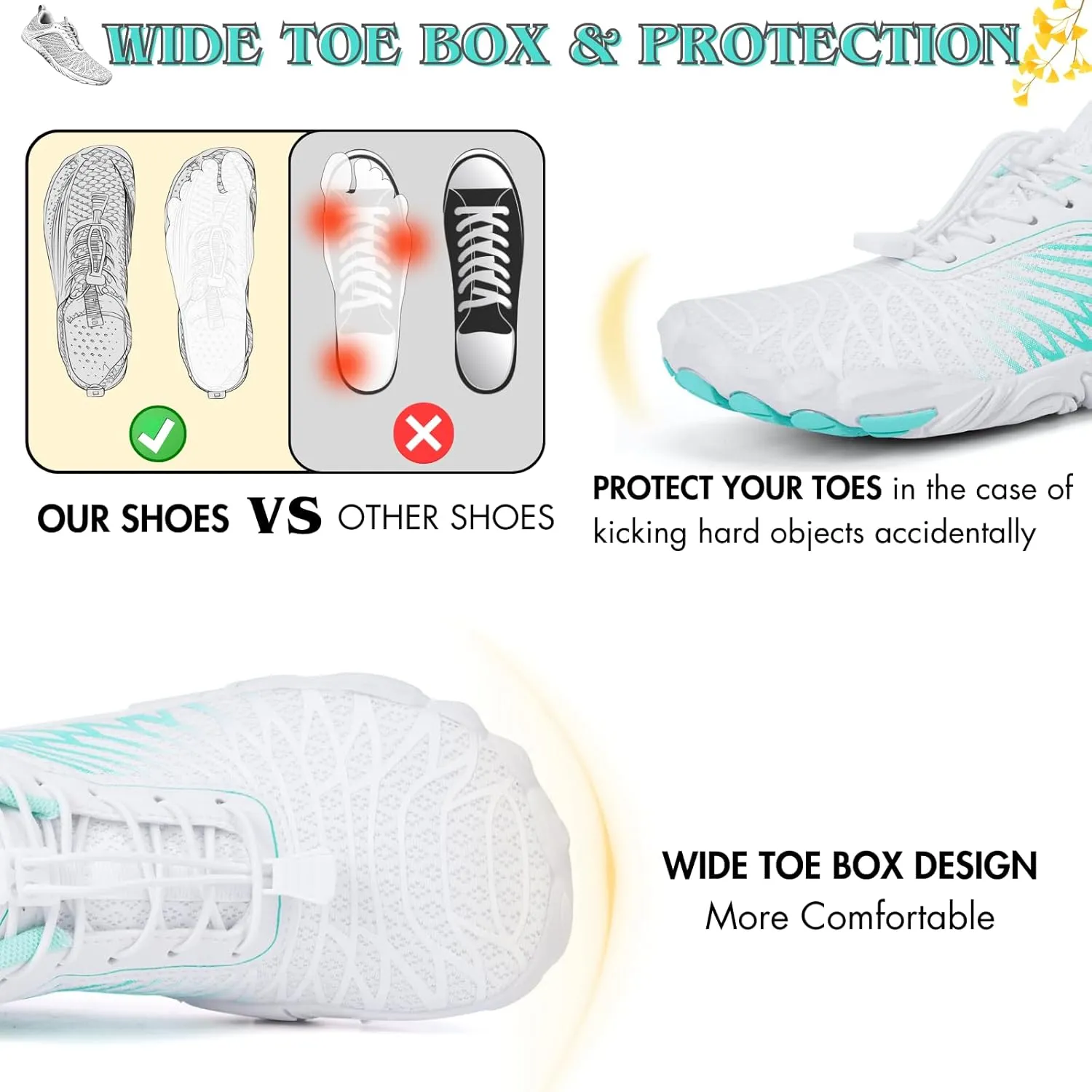 Hike Barefoot Shoes Women Men Minimalist Wide Toe Box Footwear Zero Drop Athletic Cross-Trainer Fashion Sneakers