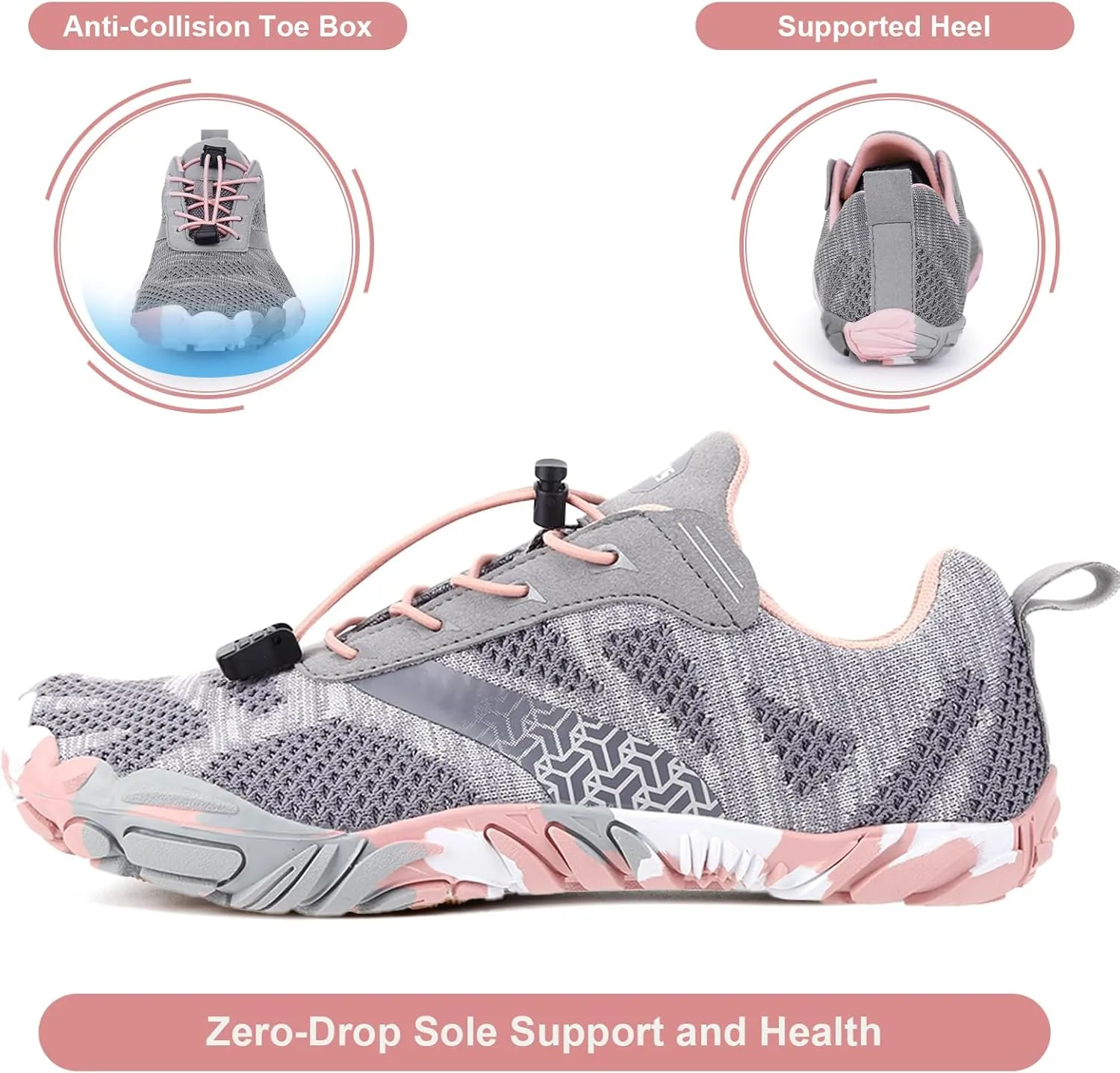Hike Barefoot Shoes Women Men Non-Slip Healthy Barefoot Shoes Womens Mens Breathable Fashion Trail Rnning Hiking Shoe Womens Mens Wide Toe Zero Drop Shoe