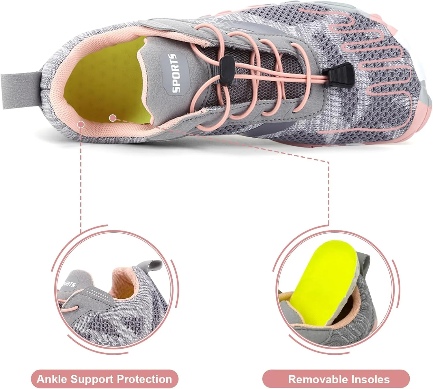 Hike Barefoot Shoes Women Men Non-Slip Healthy Barefoot Shoes Womens Mens Breathable Fashion Trail Rnning Hiking Shoe Womens Mens Wide Toe Zero Drop Shoe