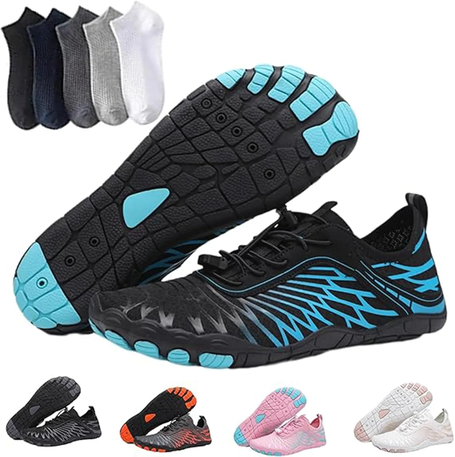 Hiking Womens Men, Pro Barefoot Shoes with Wide Toe Box, Healthy and Non-Slip Breathable Barefoot Shoes