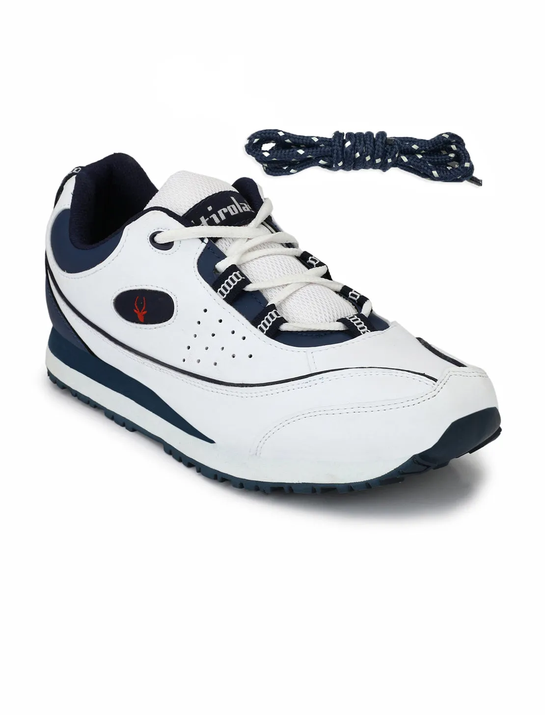 Hirolas® Men's Multisports Shock Absorbing Walking Running Fitness Athletic Training Gym White Lace Up Sneaker Sport Shoes (HRL2087W)