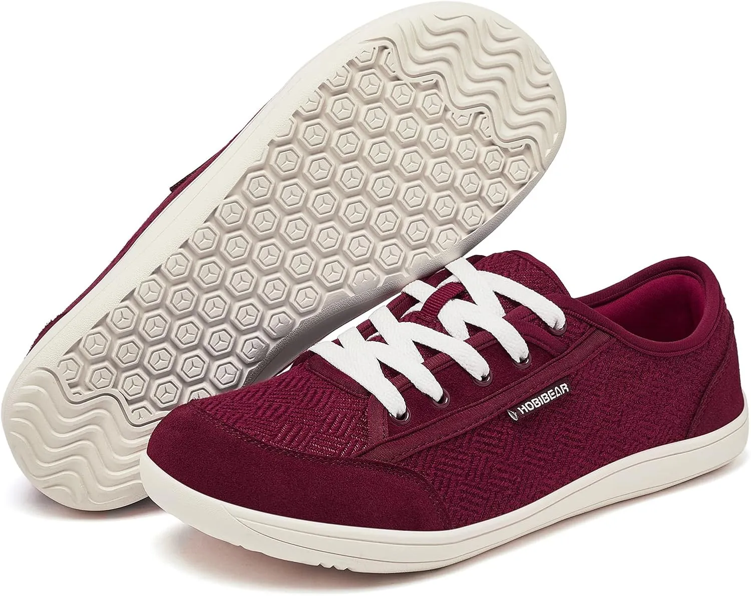 HOBIBEAR Barefoot Shoes for Women Men Zero Drop Sole Wide Toe Box Walking Sneakers