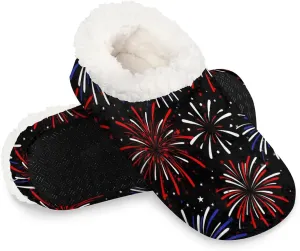 House Slippers for Women Men Winter Fuzzy Memory Foam Slippers Indoor Warm Full Slippers