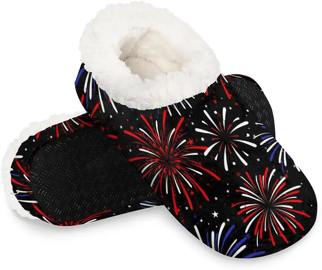 House Slippers for Women Men Winter Fuzzy Memory Foam Slippers Indoor Warm Full Slippers