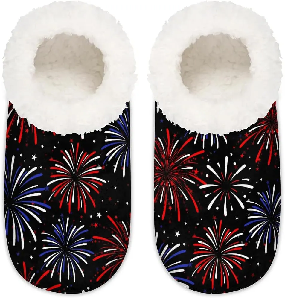House Slippers for Women Men Winter Fuzzy Memory Foam Slippers Indoor Warm Full Slippers