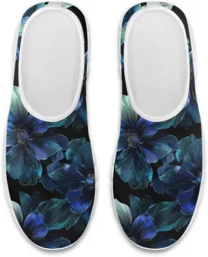 Howilath Flower Print Casual Shoes for Women Slip on Shoes Anti-Skid Sneakers Travel Hiking Sport Shoes