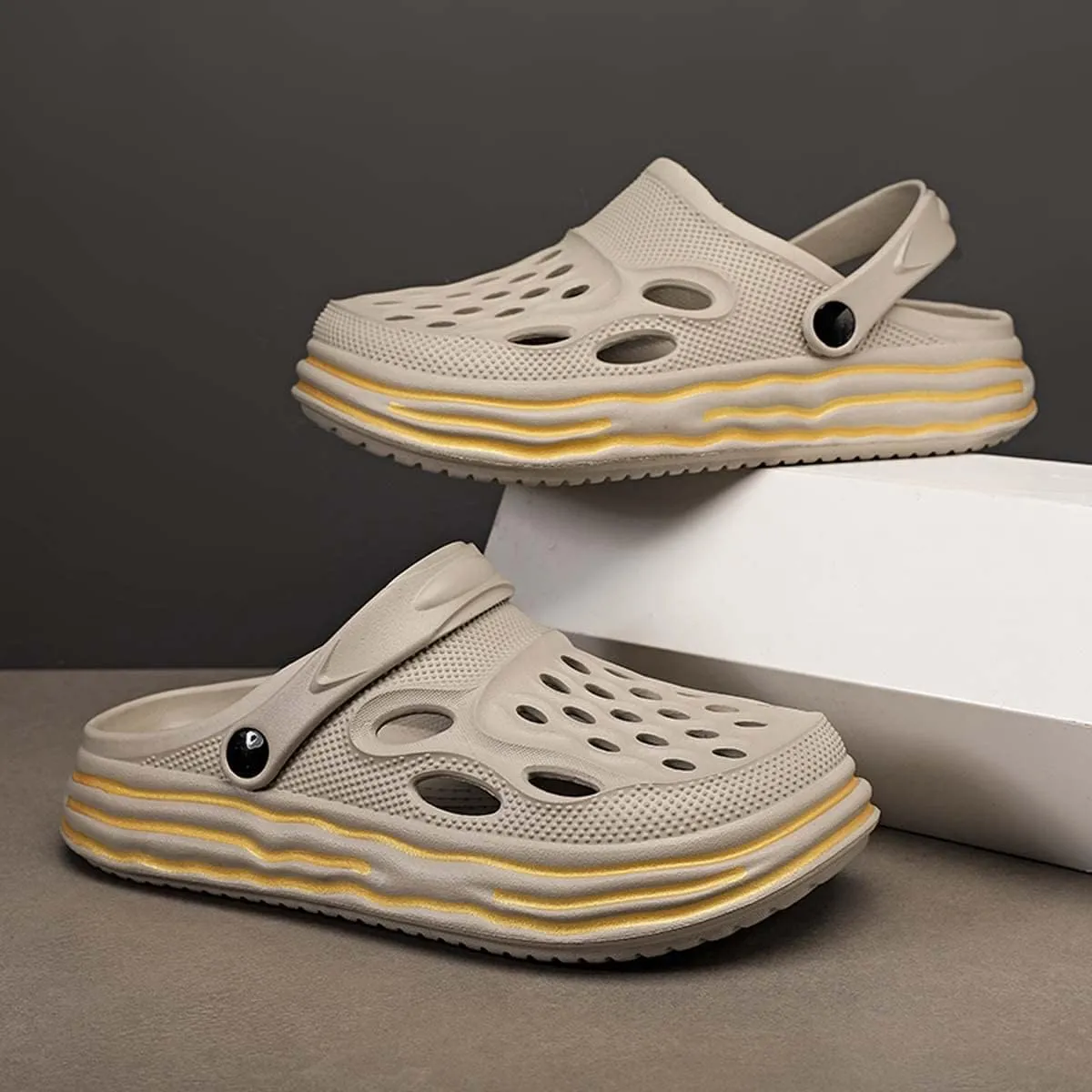 HYDLONGR Men's Women's Summer Lightweight Breathable Garden Shoes Hole Sandals Clogs Shoes
