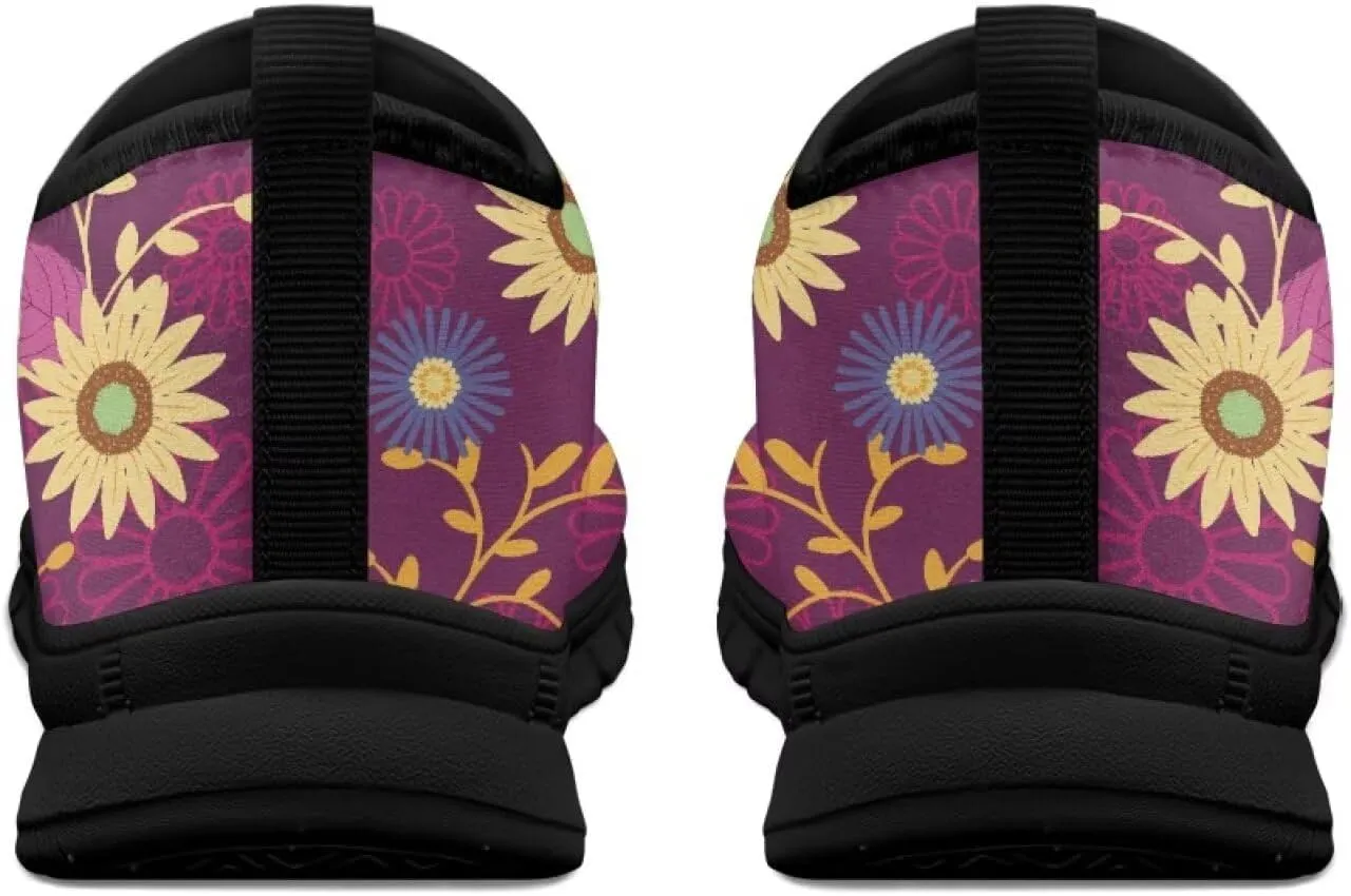 Indoor Outdoor Gym Sneakers Casual House Shoes for Women Classic Soft Breathable and Sweat-Absorbing Walking Loafers for Athletic Size 5.5-11.5 Black Sole