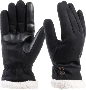 isotoner Womens Recycled Microsuede Water Repellent Cold Weather Gloves With Sherpasoft Lining, Touch Screen Capable