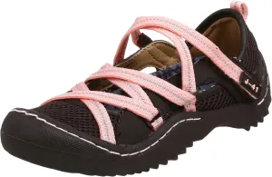 J-41 girls Island Mary Jane,Brown/Pink,4 M US Big Kid