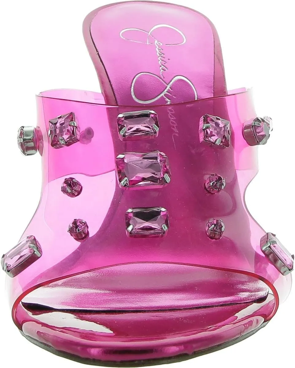 Jessica Simpson Womens Ganisa Stiletto Tranclucent Wedge Sandals