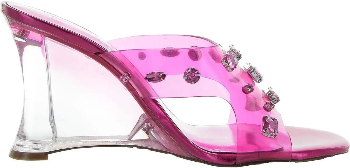 Jessica Simpson Womens Ganisa Stiletto Tranclucent Wedge Sandals