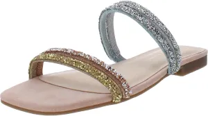 Jessica Simpson Womens Rilane Man Made Slip-On Flat Sandals