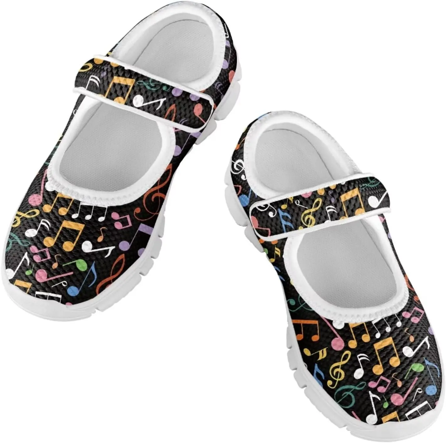 JoyLamoria Collie Print Girls Mary Jane Shoes Toddler and Little Kids Cartoon Flat Sneakers Lightweight Girls Walking Shoes Anti Slip