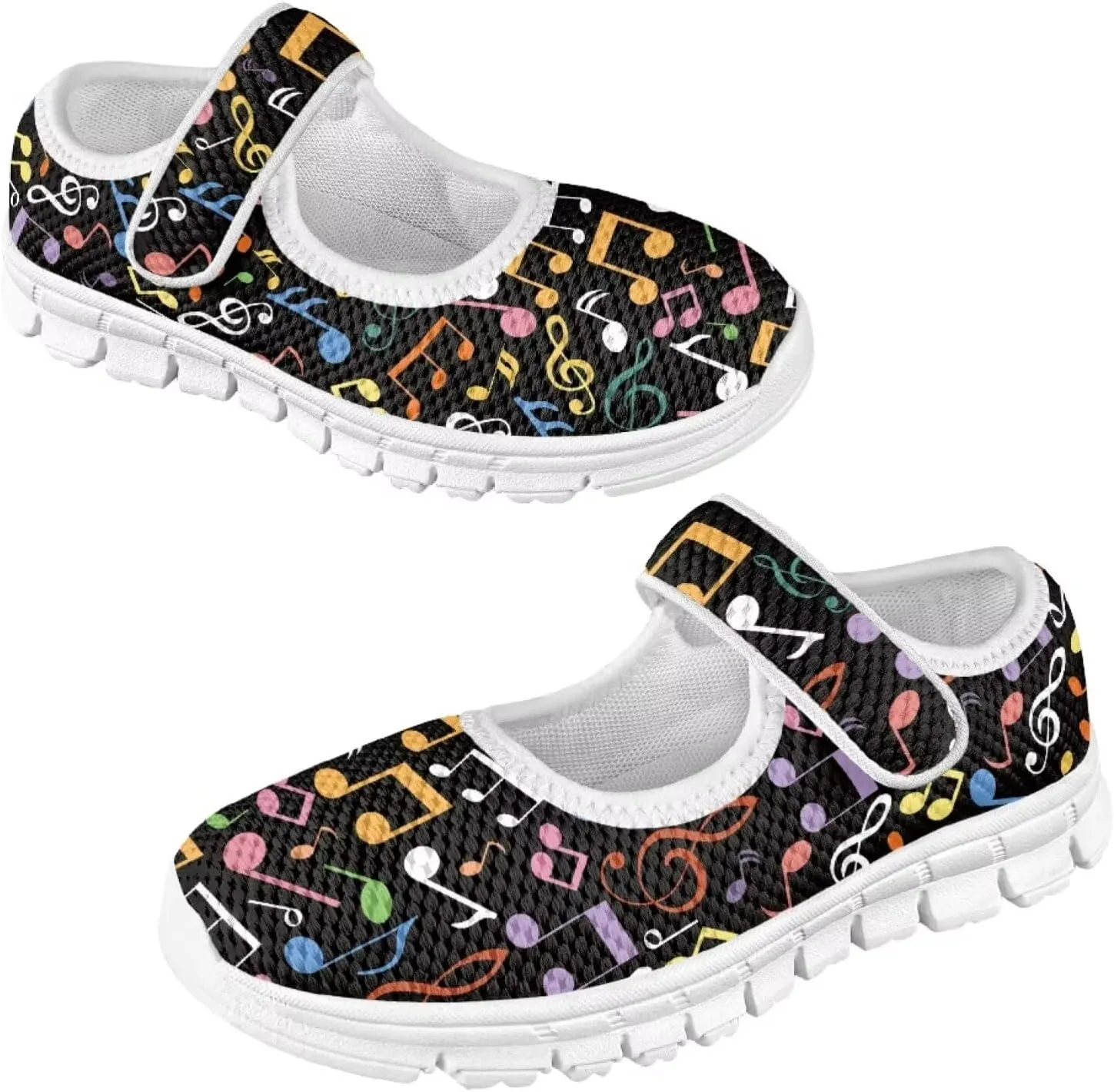 JoyLamoria Collie Print Girls Mary Jane Shoes Toddler and Little Kids Cartoon Flat Sneakers Lightweight Girls Walking Shoes Anti Slip