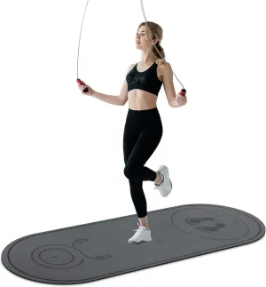 Jump Rope Mat 71"/63"x24" Larger Non-Slip Indoor Outdoor Exercise Fitness Mat, High-Density Workout Shock Absorption for Home Gym Flooring Concrete Jumping Rope
