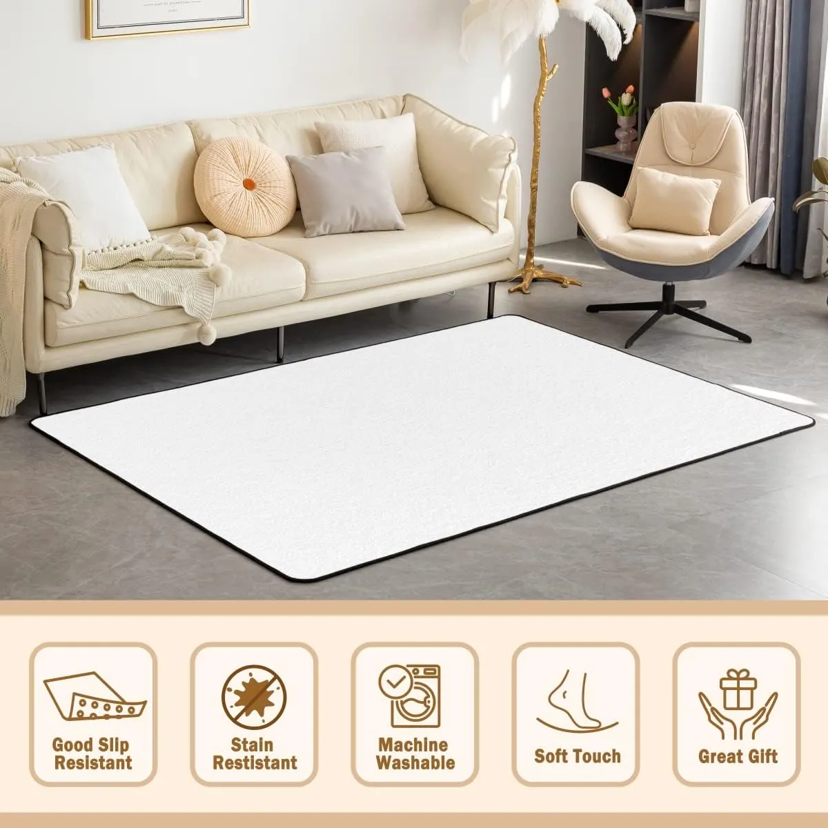 Jungle Wooden Cabin Area Rug 3x5,Outdoor Adventure Wild Bear Pine Tree Washable Rug Living Room Decor,Retro Wood Frame Bear Wildlife Paw Print Indoor Floor Mat for Kids Bedroom Living Room