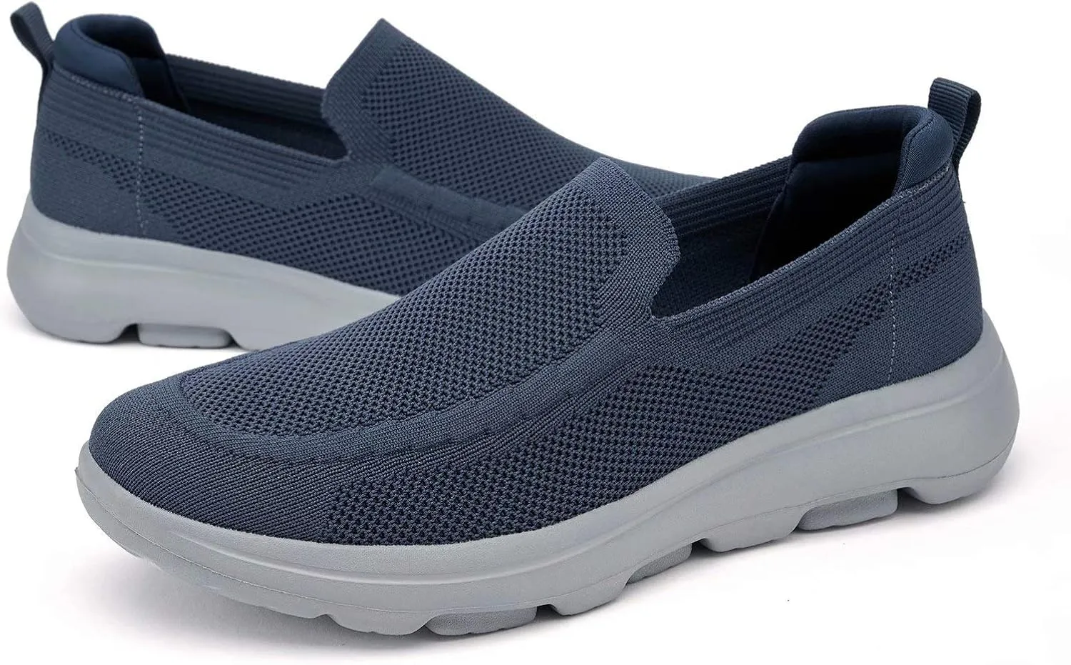 konhill Men's Walking Shoes Slip on Loafers- Mesh Casual Tennis Sneaker Breathable Shoes