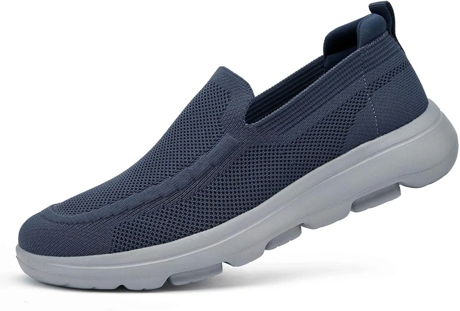 konhill Men's Walking Shoes Slip on Loafers- Mesh Casual Tennis Sneaker Breathable Shoes