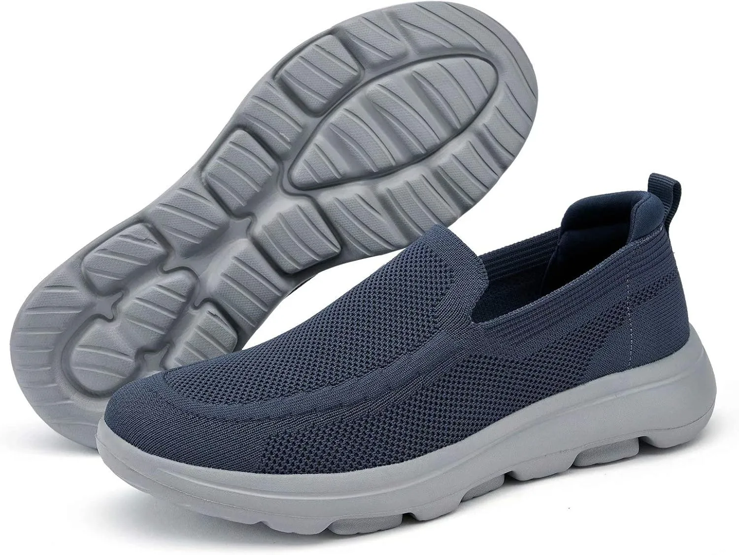 konhill Men's Walking Shoes Slip on Loafers- Mesh Casual Tennis Sneaker Breathable Shoes