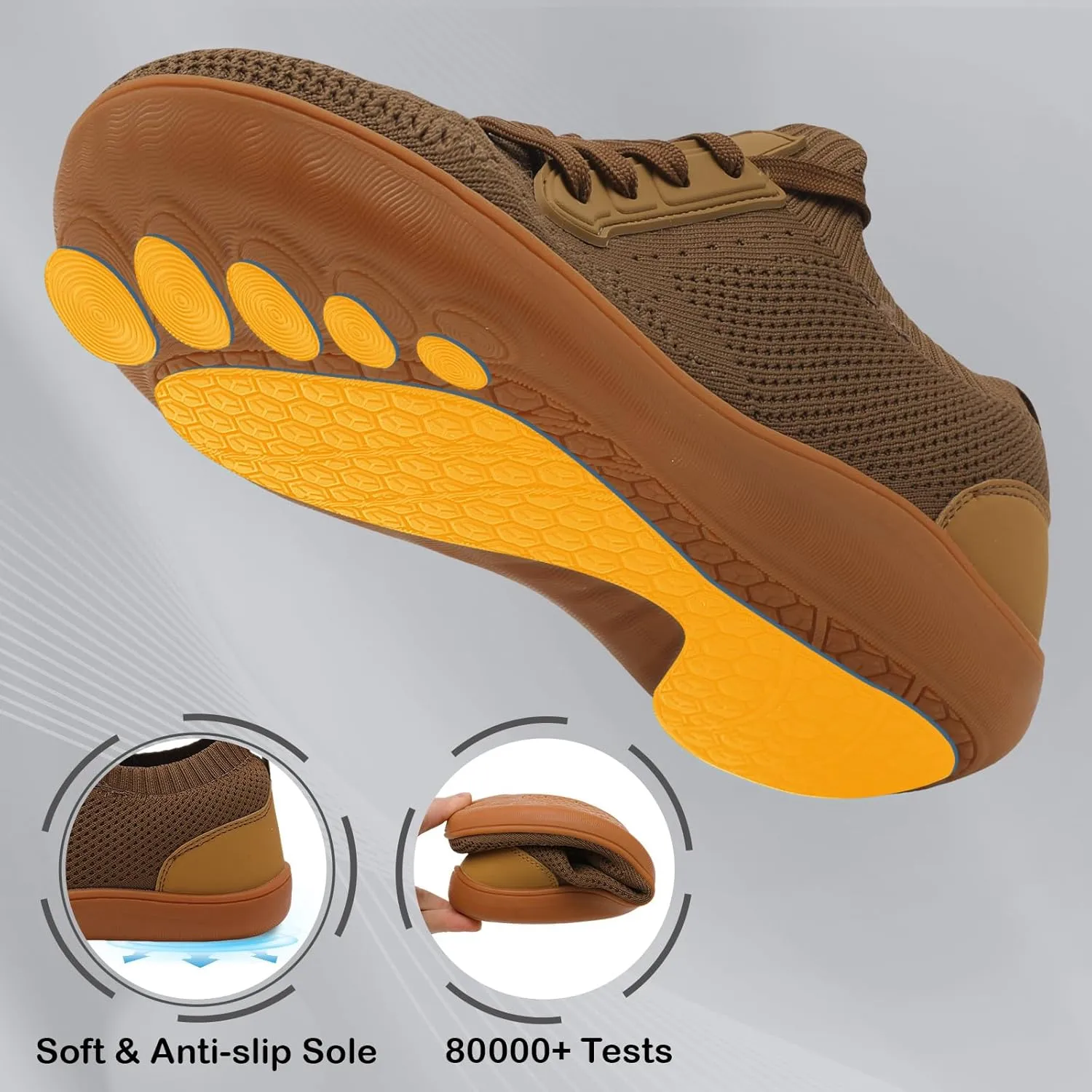 L-RUN Mens Walking Shoes Wide Toe Barefoot Shoes Minimalist Men's Casual Dress Shoes Breathable Zero Drop Fashion Sneakers