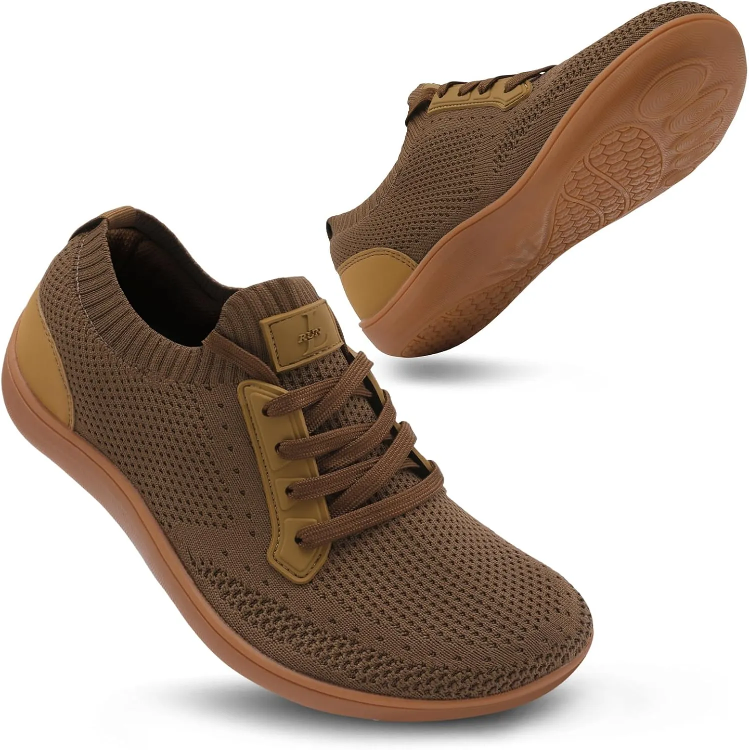 L-RUN Mens Walking Shoes Wide Toe Barefoot Shoes Minimalist Men's Casual Dress Shoes Breathable Zero Drop Fashion Sneakers