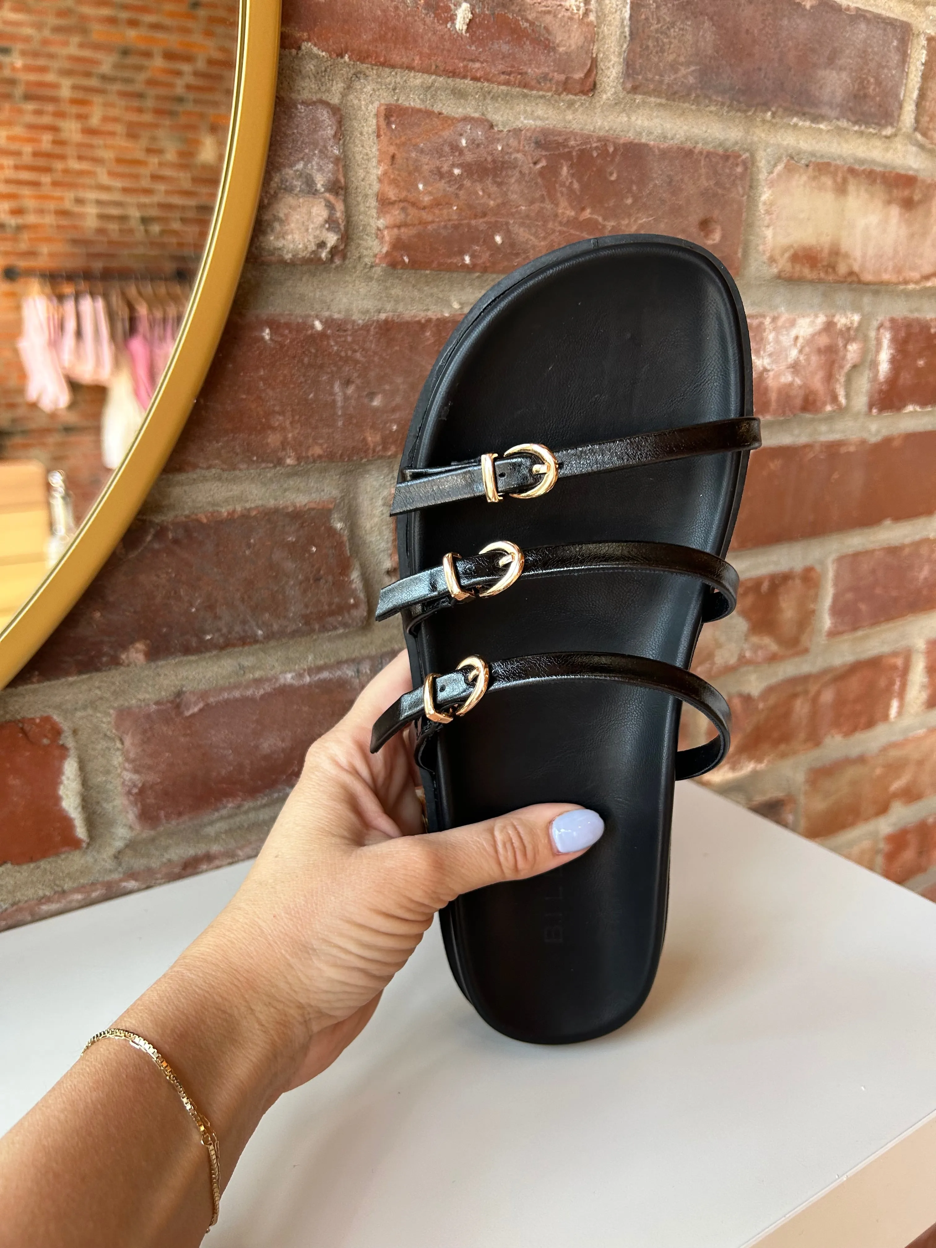 Lacy Black Sandal