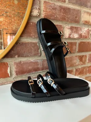 Lacy Black Sandal