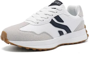 Ladies Retro Thick-Soled Casual Lightweight Sports Shoes - Classic Lace-up Anti-Slip Breathable Tennis Running Shoes