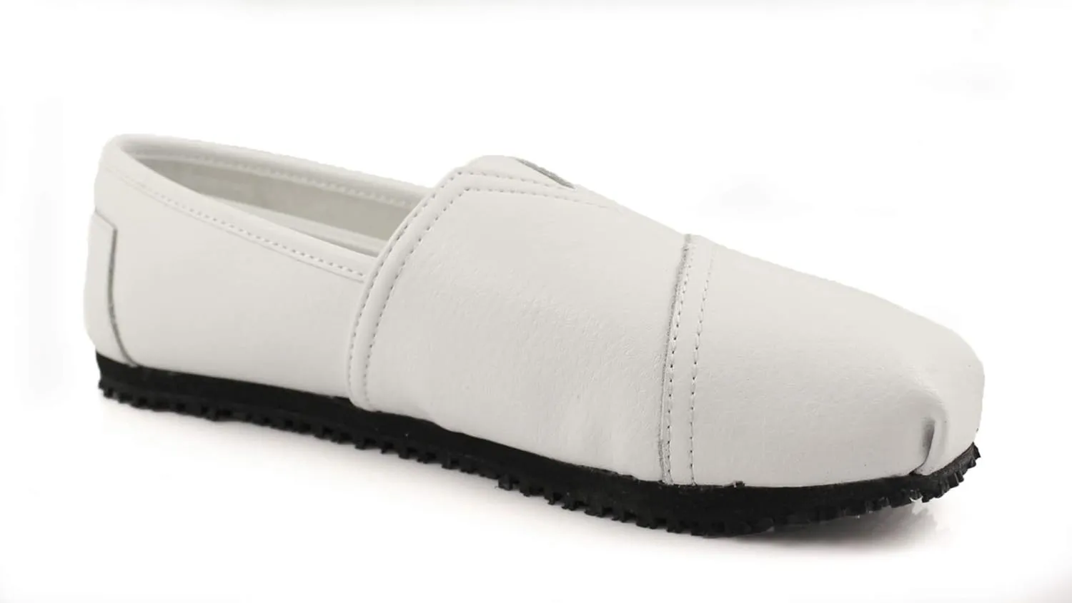 Laforst Froggee Womens Leather Nonslip Server Waitress Nurse Slip On Flat Free Socks