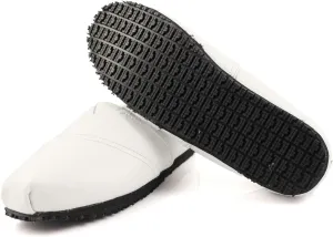 Laforst Froggee Womens Leather Nonslip Server Waitress Nurse Slip On Flat Free Socks