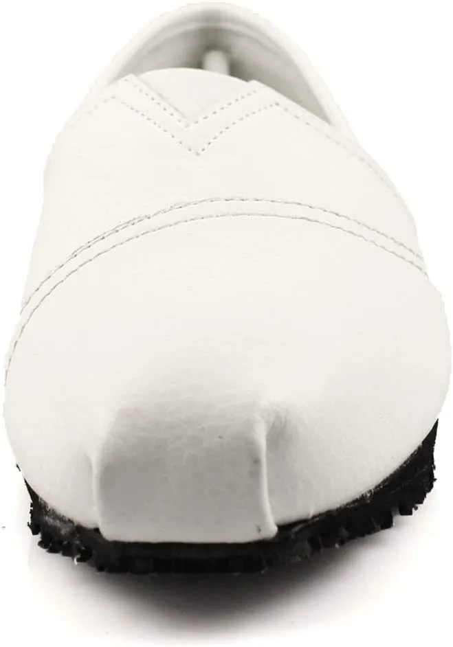 Laforst Froggee Womens Leather Nonslip Server Waitress Nurse Slip On Flat Free Socks