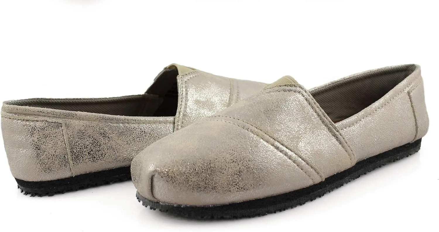 Laforst Women's Slip and Oil Resistant Non Slip Work Shoes Jess PU Slip-On Flat