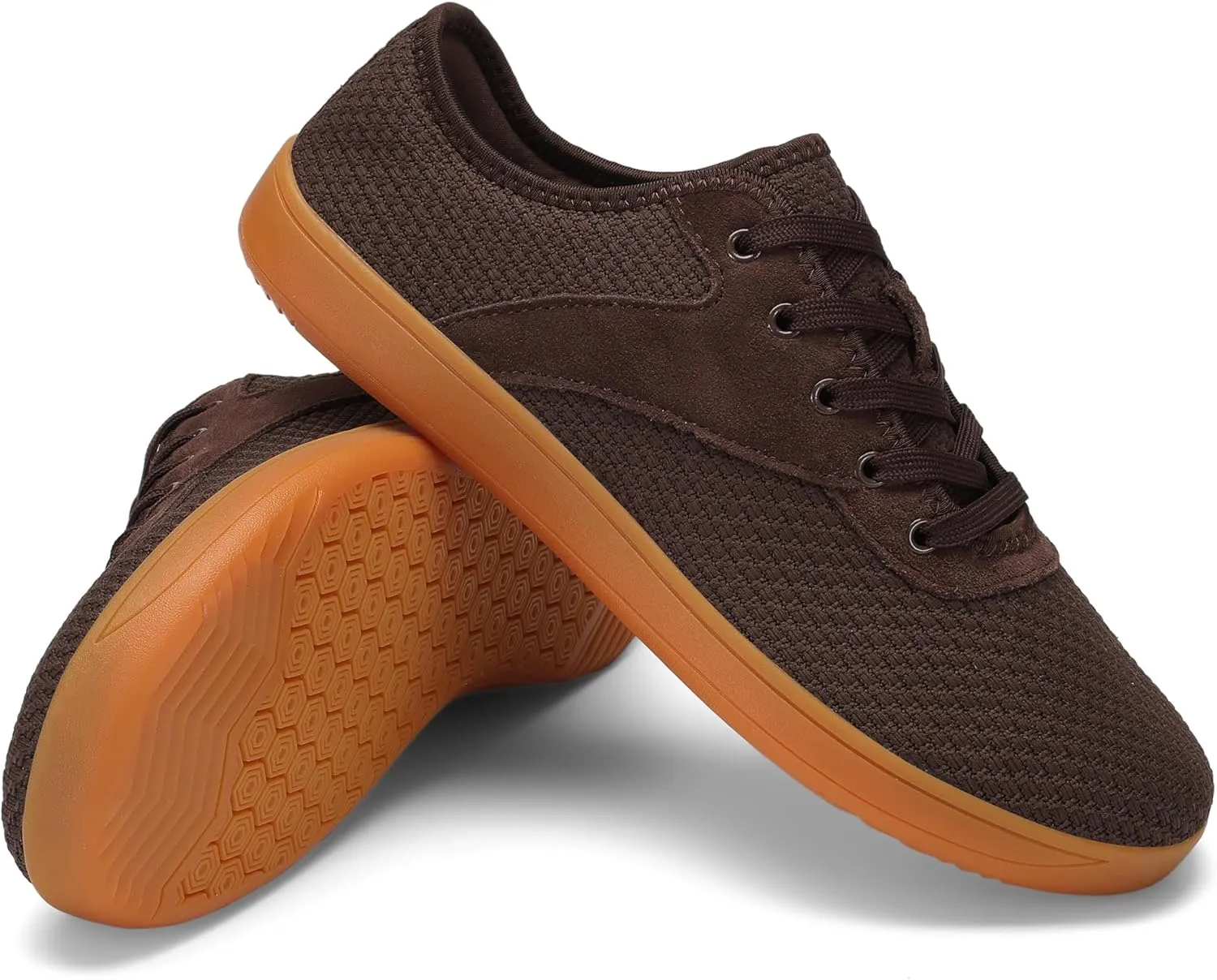 LCGJR Men's Wide Toe Box Shoes Minimalist Barefoot Walking Shoes Extra Wide Width Zero Drop Shoes Lightweight Breathable Sneakers