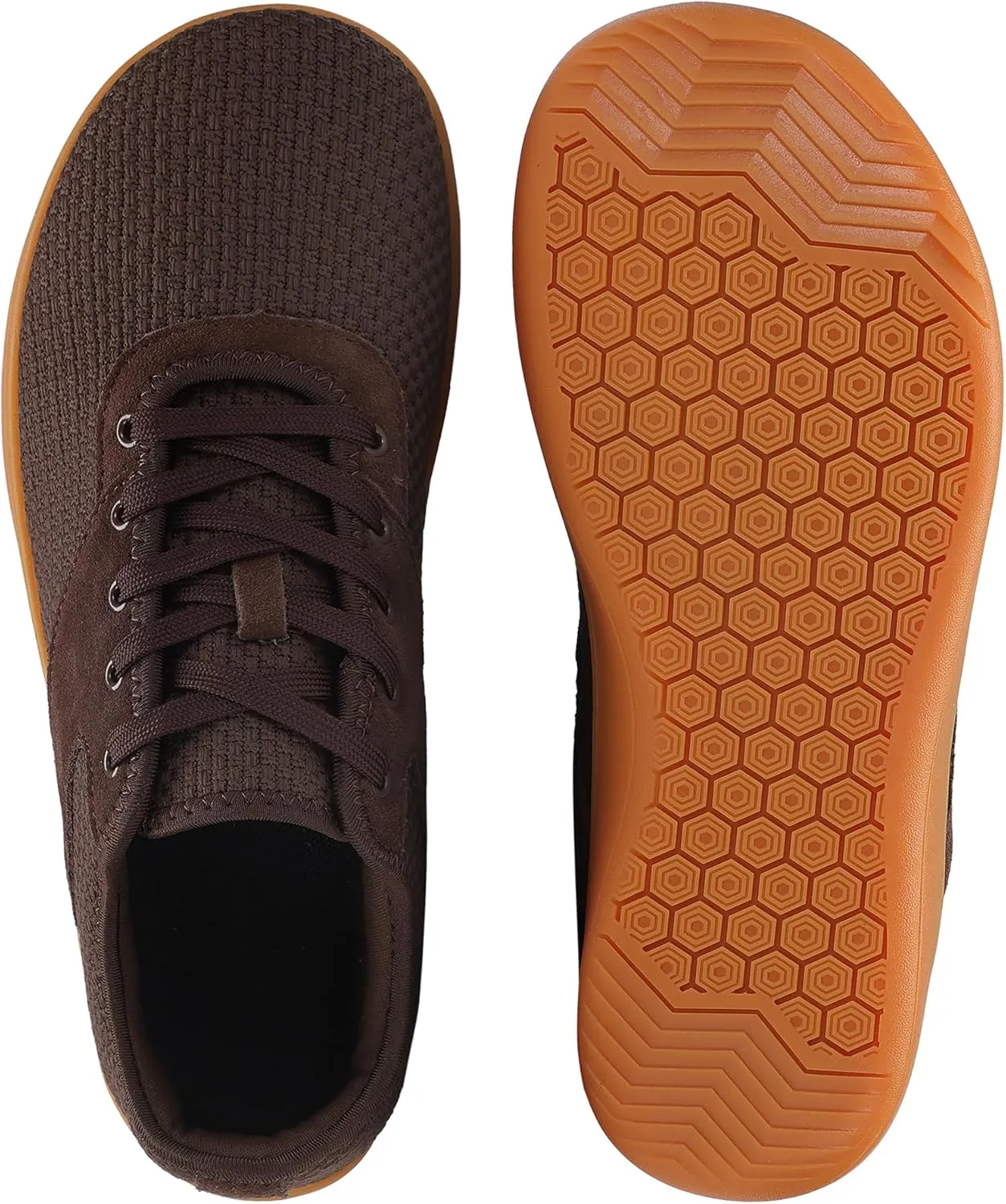 LCGJR Men's Wide Toe Box Shoes Minimalist Barefoot Walking Shoes Extra Wide Width Zero Drop Shoes Lightweight Breathable Sneakers