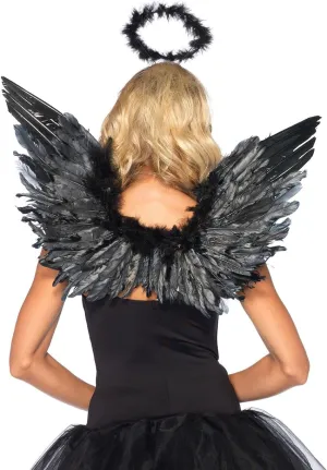 Leg Avenue Women's 2 Pc Feathered Angel Wings and Halo Costume Accessory Kit