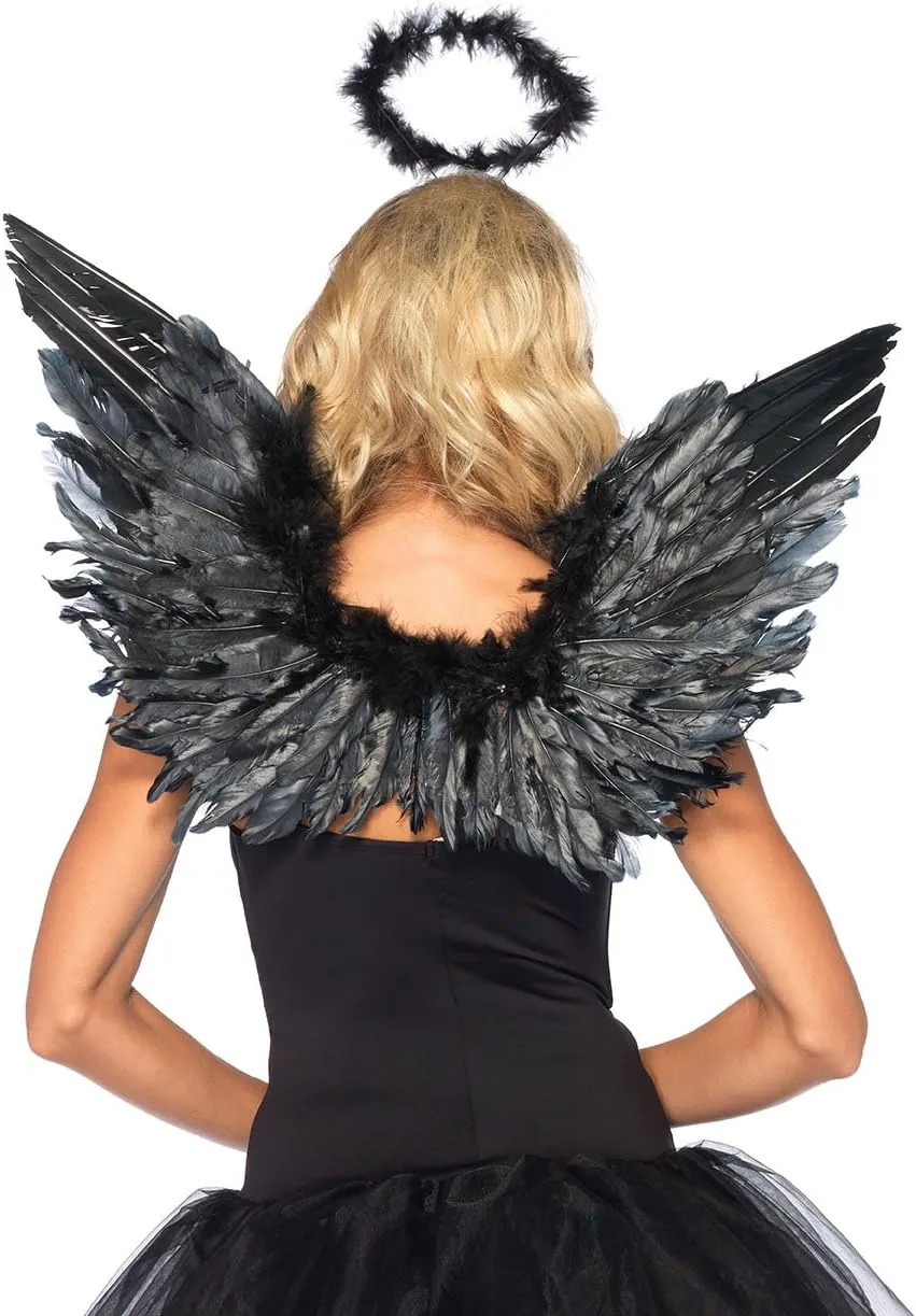 Leg Avenue Women's 2 Pc Feathered Angel Wings and Halo Costume Accessory Kit