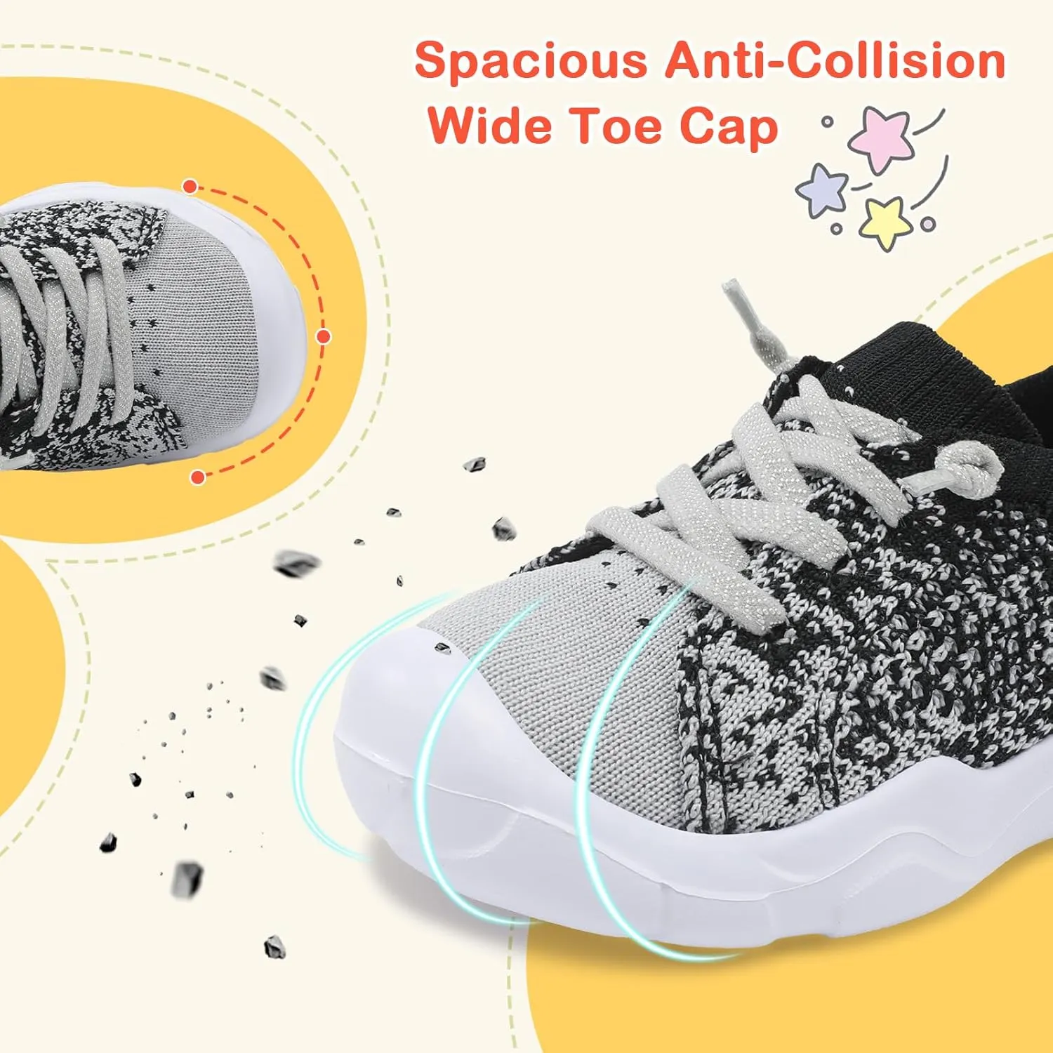 LeIsfIt Toddler Shoes Boys Girls Barefoot Shoes Kids Breathable Sneakers Tennis Shoes Slip on Shoes