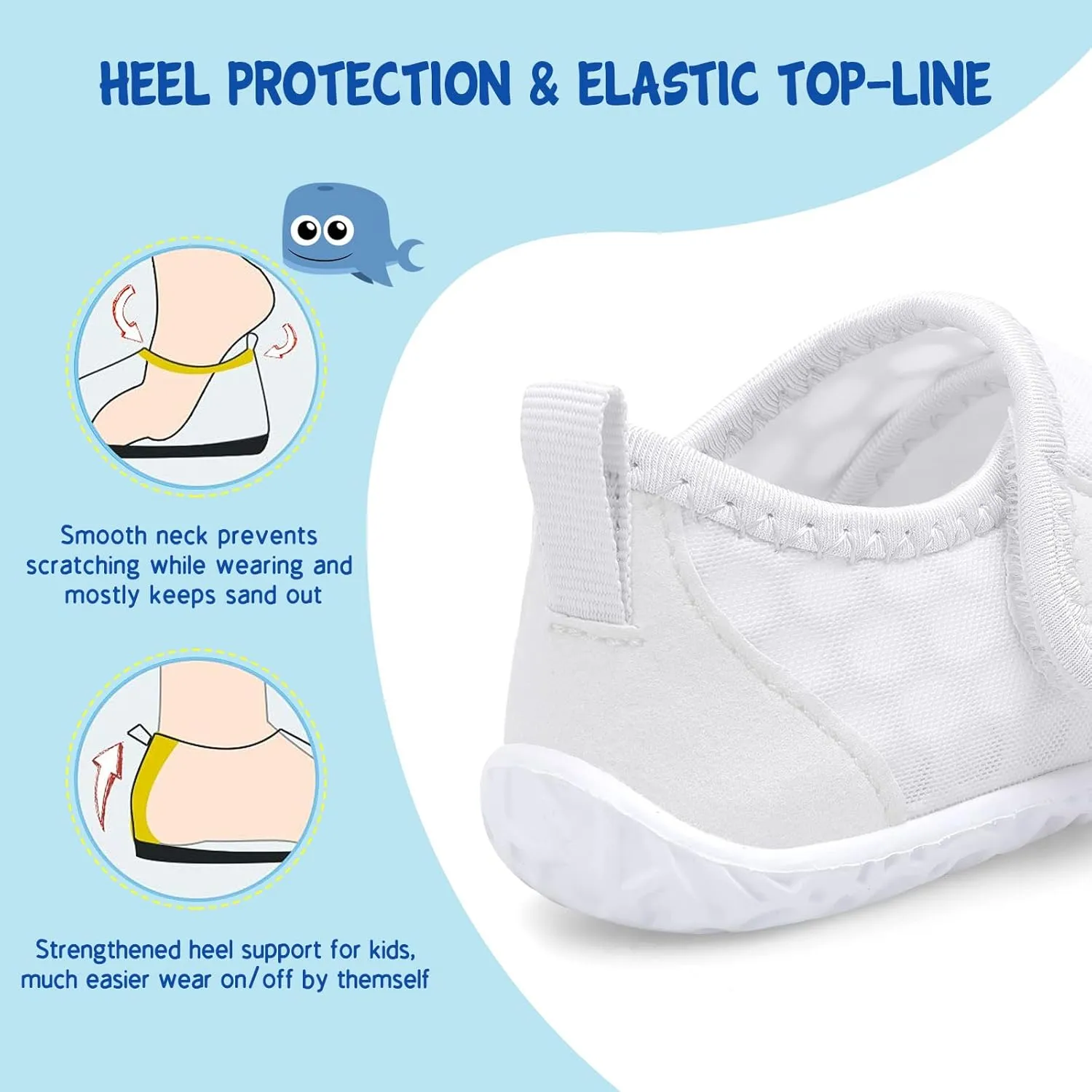 LeIsfIt Toddler Water Shoes Boys Girls Aqua Socks Kids Breathable Swim Shoes Non-Slip Barefoot Beach Shoes