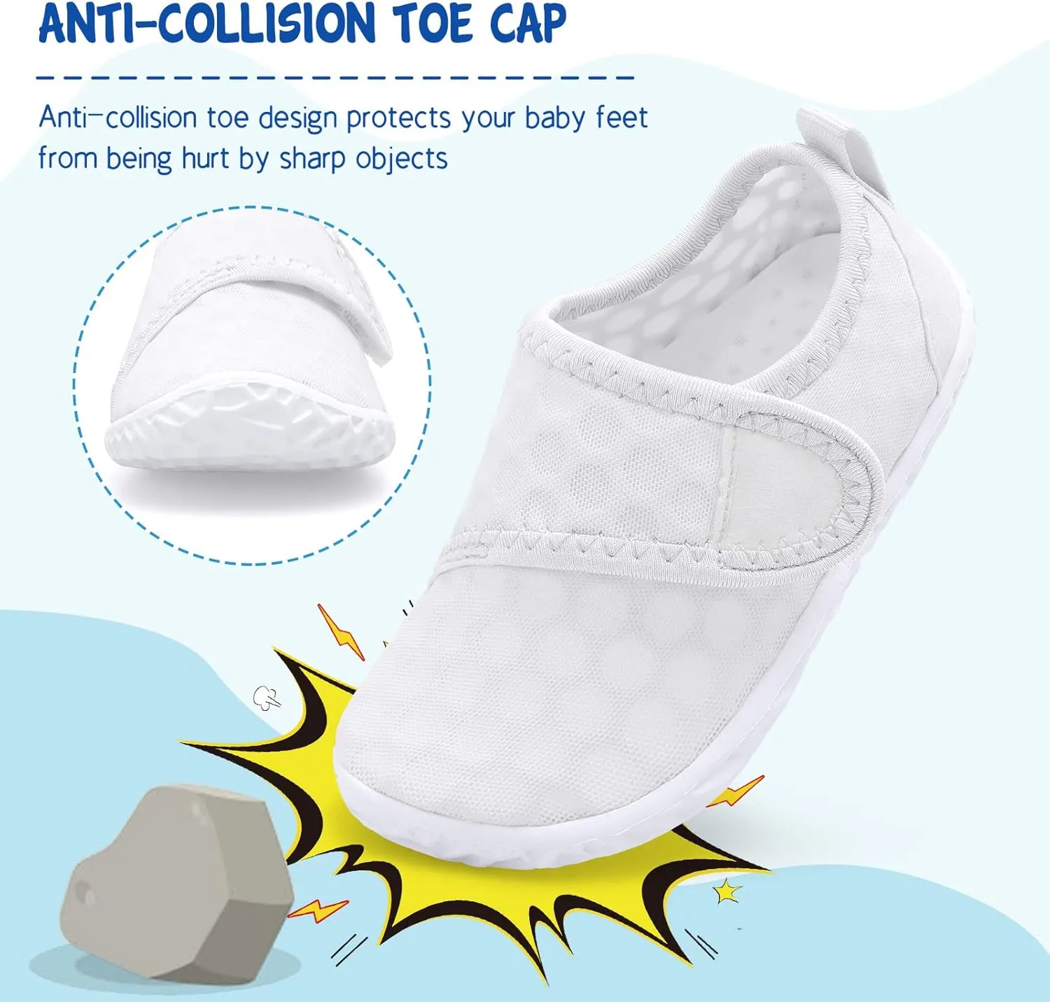 LeIsfIt Toddler Water Shoes Boys Girls Aqua Socks Kids Breathable Swim Shoes Non-Slip Barefoot Beach Shoes