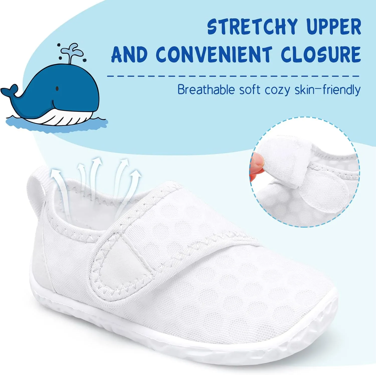 LeIsfIt Toddler Water Shoes Boys Girls Aqua Socks Kids Breathable Swim Shoes Non-Slip Barefoot Beach Shoes